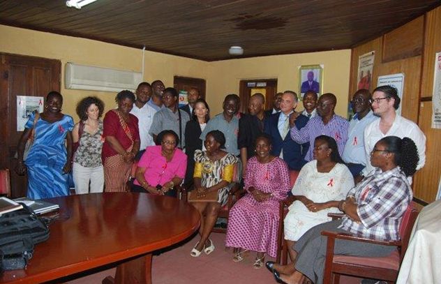 Meeting with National AIDS Secretariat and partners ( Network of HIV Positives, Solthis, and Sierra Leone Inter-Religious AIDS Network) 