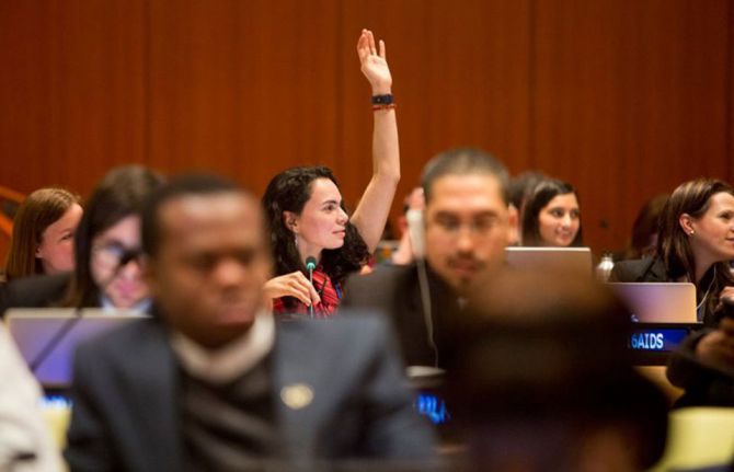 Audience member during the Q&A session of the 'W