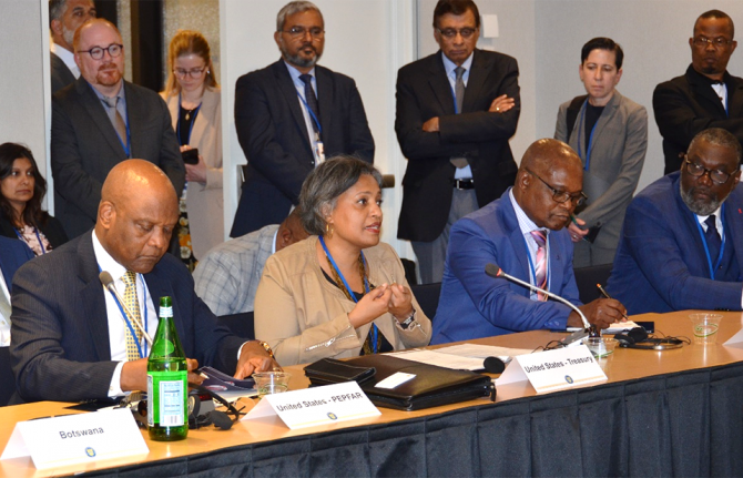 Alexia Latortue, Assistant Secretary for International Trade and Development, US Department of the Treasury, at the opening of the meeting