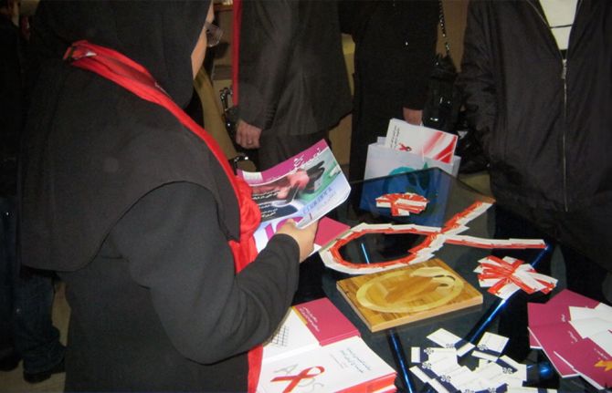 Information dissemination campaign and awareness raising on HIV in public area, Tehran, Iran