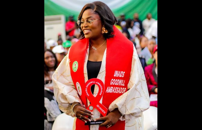 ABUJA, NIGERIA, 3 December 2024 — The Joint United Nations Programme on HIV/AIDS (UNAIDS) is pleased to announce the appointment of Funke Akindele, a multiple award-winning actress, movie producer and director, as its new National Goodwill Ambassador (GWA