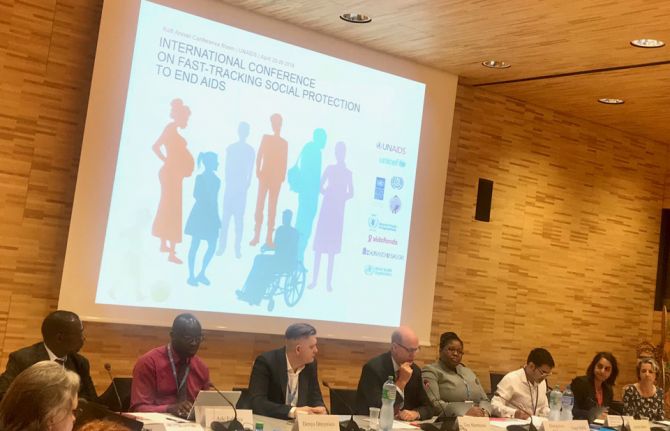 International Conference on Fast-Tracking Social Protection to End AIDS was held in Geneva, Switzerland, on 25 and 26 April 2018