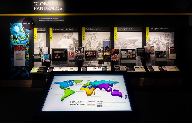 Smithsonian exhibition features UNAIDS data in a look at various viruses