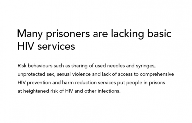 Many prisoners are lacking basic HIV services