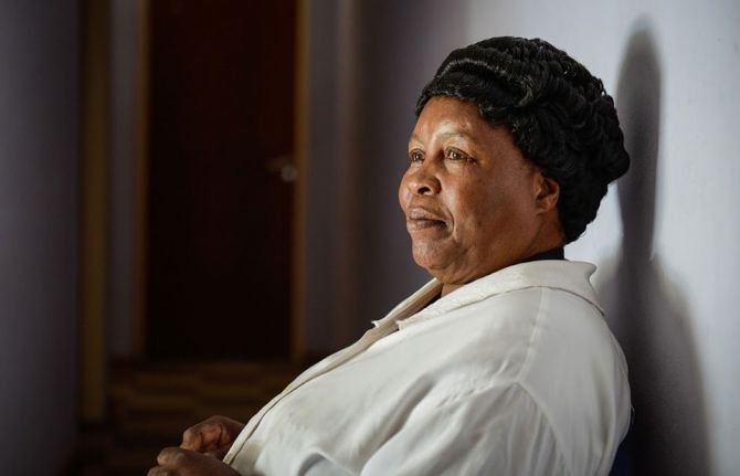 Mampolokeng Mosolo, a member of the Khoelenya community council and the grandmother of a transgender man. Mohale's Hoek, Lesotho, 30 October 2019.  UNAIDS/M. Hyöky