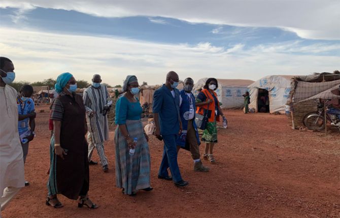 Joint mission of MINUSMA, Ministry of Health and High National Council for the Fight against HIV to reinvigorate the HIV response in central Mali. © UNAIDS/Yaye Kanny Diallo